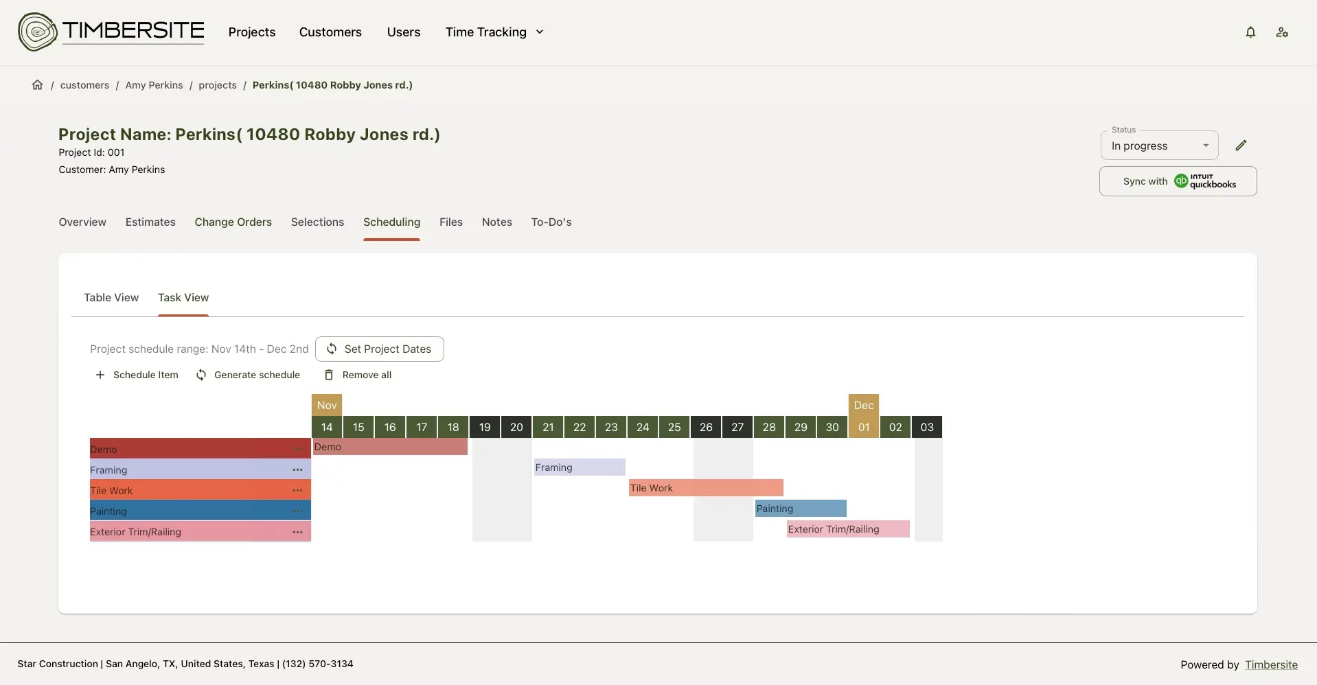 Overview of timbersite