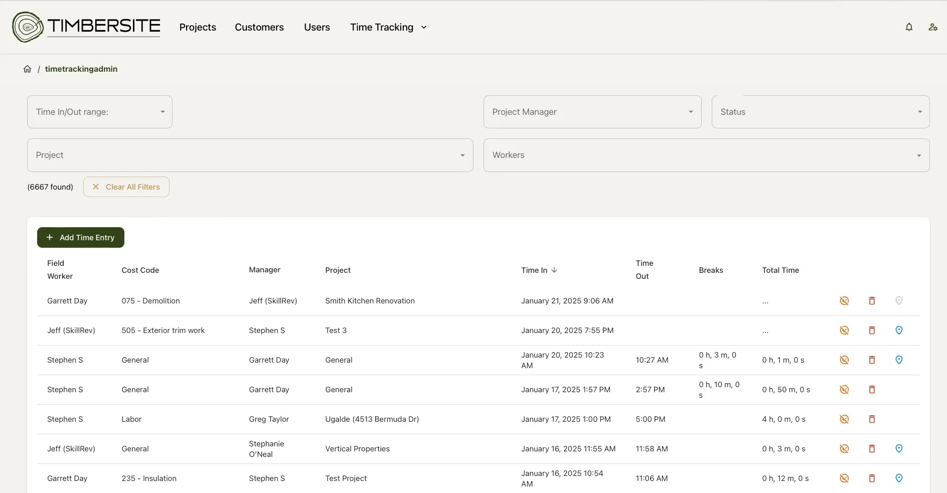 Overview of timbersite